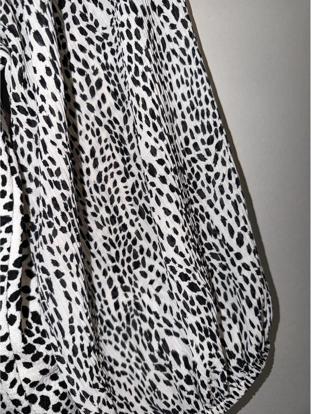 Simply Vera Vera Wang Black and White Patterned Raglan Blouson Top, Size Large - Picture 5 of 7